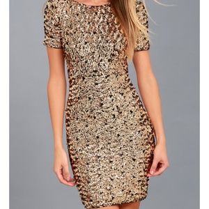 NWT gold sequin dress